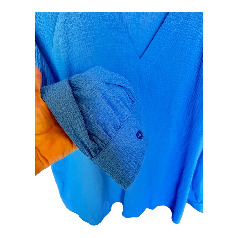 Belle by Kim Gravel Vibrant Blue Blouse - Picture 5 of 7
